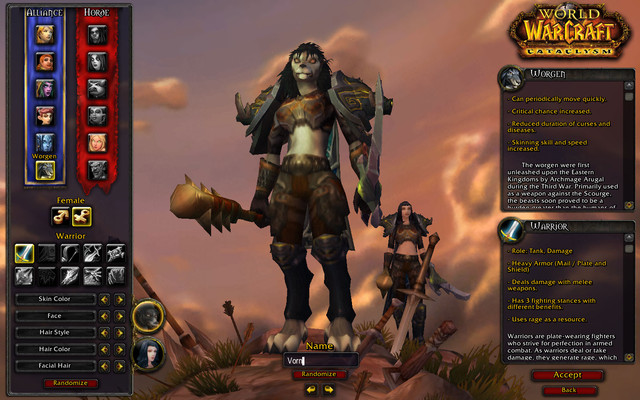 Worgen femelle