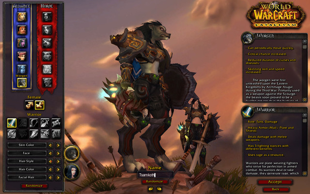 Worgen femelle