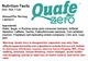 Quafe Zero Ingredients & Warning !
