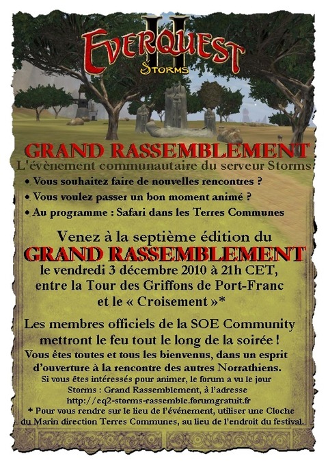 EverQuest II - Évènement : Le Grand Rassemblement du 3 décembre 2010