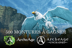 Distribution : 500 montures Moonfeather Griffin et son ensemble pour ArcheAge et ArcheAge: Unchained à gagner