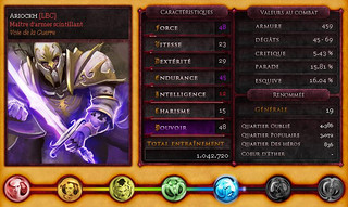 Fiche de votre personnage