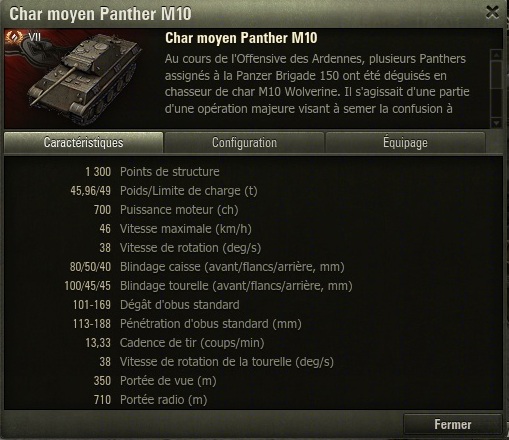 Détails Panther M10