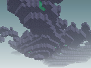 Ile volante du jeu Kube