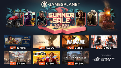 Summer Sales Gamesplanet #8 : 400 jeux soldés dont les Age of Empires (-53%), les Total War (-72%) ou Civilization VI (-90%)
