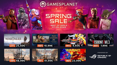 Spring Sales Gamesplanet #10 : 3773 jeux PC soldés pendant 24 heures