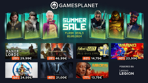 Summer Sale Gamesplanet 2024 : 3700 jeux PC soldés jusqu'à -95% pendant dix jours