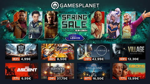 Spring Sale Gamesplanet : plus de 3900 jeux en promotion pendant 10 jours