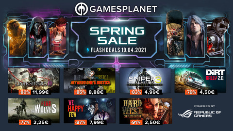 Spring Sale Gamesplanet, jour #4 : 300 jeux en promotion dont X4: Foundations (-44%), Conan Exiles (-63%), Darksider III (-80%)