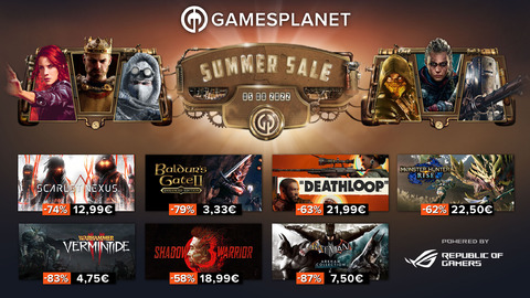 Summer Sale Gamesplanet : 3200 jeux PC soldés pendant 10 jours (jusqu'à -87%)