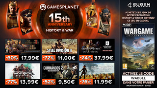 Promo Gamesplanet : 260 jeux de stratégie et historiques soldés 