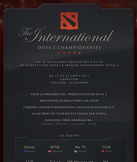 Dota 2 - Tournoi DotA 2, une présentation à un million de dollars