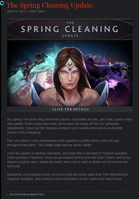 Dota 2 - Importantes annonces de Valve