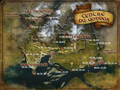Caches aux trésors : Centre du Gondor