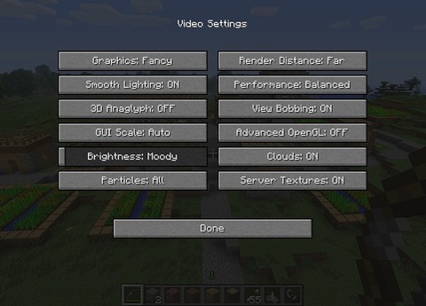 Minecraft - Les options graphiques de base