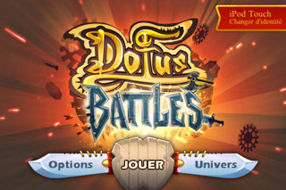 Écran d'accueil du jeu