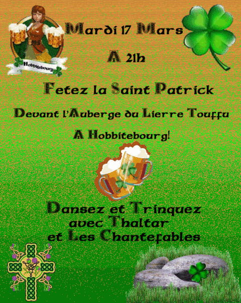 Le Seigneur des Anneaux Online - On fête la Saint-Patrick, mardi 17 mars sur Estel