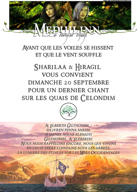 Le Seigneur des Anneaux Online - Meduillin, le dernier chant, un concert le 20 septembre sur Estel