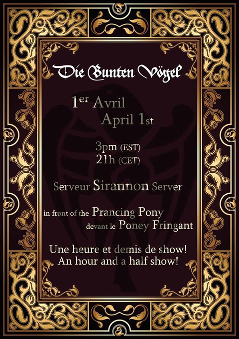 Le Seigneur des Anneaux Online - Les Die Bunten Vögel en concert sur Sirannon, samedi 1 avril à 21h00