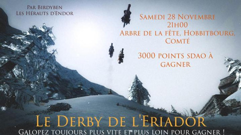 Le Seigneur des Anneaux Online - Faites chauffer vos montures pour le grand derby de l'Eriador le 28 novembre 2020