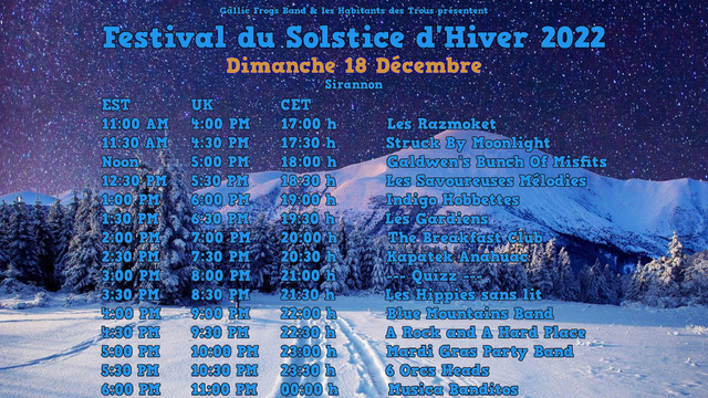 Festival du Solstice d'Hiver 2022 - Dimanche