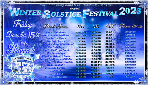 Le Seigneur des Anneaux Online - Le Festival du Solstice d'Hiver vous accueille sur Sirannon les 15,16 et 17 décembre