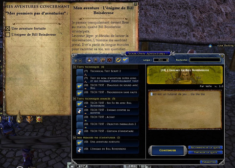 Le Seigneur des Anneaux Online - Your Own Adventures - Un plugin pour créer ses quêtes dans LOTRO