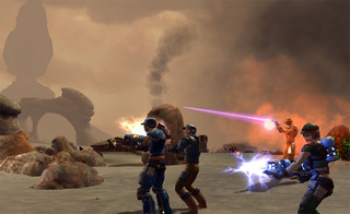 Une escouade de l'AFS dans l'un des hostiles désert d'Arieki