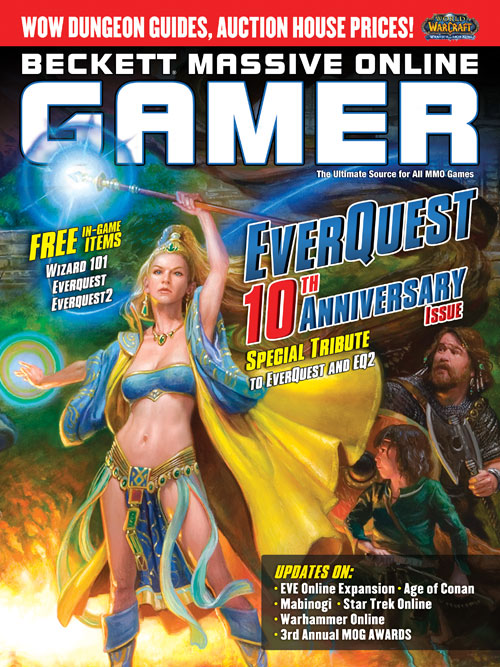 Couverture de Beckett Massive Online Gamer pour les 10 ans d'EverQuest