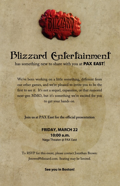 Blizzard Entertainment - Un « petit quelque-chose de différent » à l'occasion de la PAX East