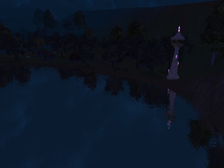 Quartier residentiel de nuit