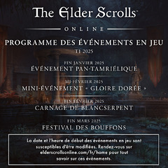 Programme des événements en jeu, T1 2025