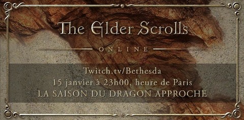 The Elder Scrolls Online - Une grande annonce pour TESO le 15 janvier prochain