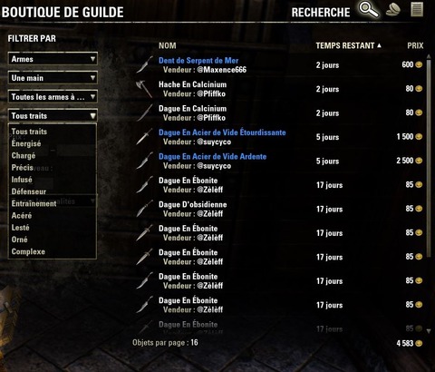 The Elder Scrolls Online - Boutique de Guilde