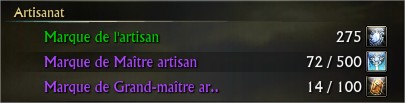 Rift - Quêtes journalières et marques de l'artisan