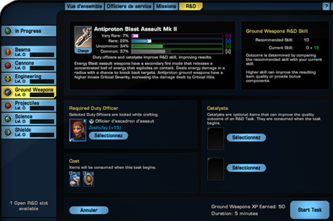 Star Trek Online - Week-end spécial Recherche et Développement