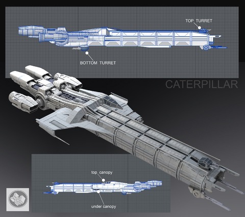 Star Citizen - Le vaisseau Carterpillar de Star Citizen en images conceptuelles