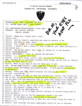 Interrogatoire du docteur Ezekiel Calvin 