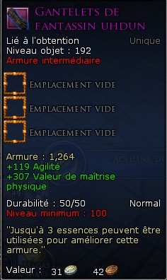 Le Seigneur des Anneaux Online - Essences : armure intermédiaire