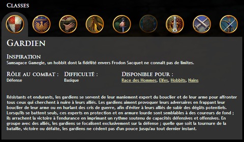 Le Seigneur des Anneaux Online - Classe - Le Gardien