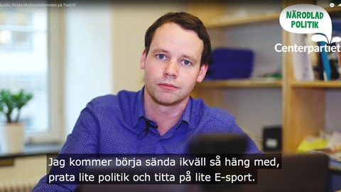 Twitch - Quand les parlementaires suédois militent pour l'eSport et font campagne sur Twitch