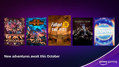 Amazon dévoile l'offre Prime Gaming du mois d'octobre
