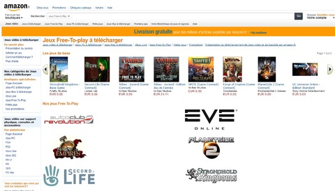 Amazon - Amazon.fr se lance dans le téléchargement numérique de jeux vidéo