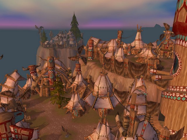 Un village Tauren.