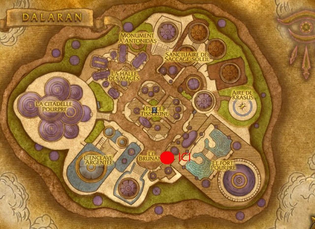 Carte fontaine Dalaran