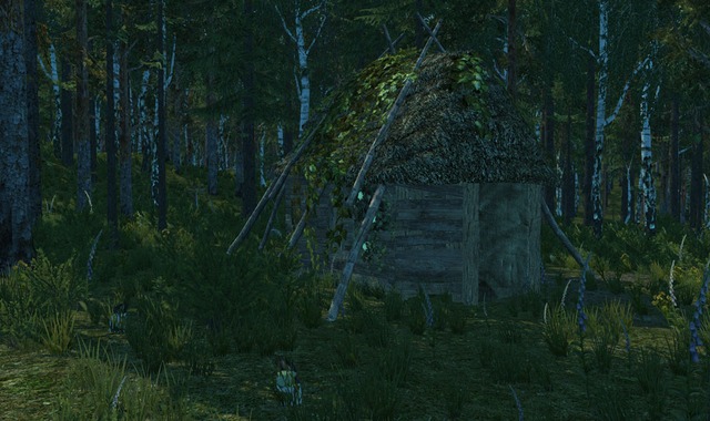 Une cabane construite par un joueur