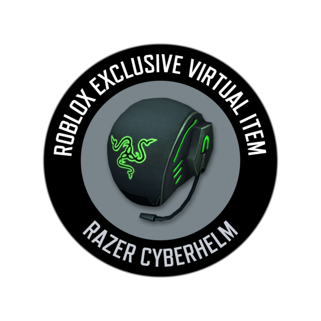 Razer x ROBLOX - - Assets VirtualItems BarracudaXRobloxEdition RazerCyberhelmWithDescription