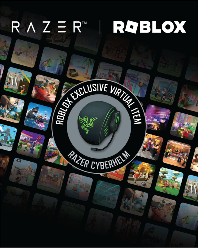 Razer x ROBLOX - - Assets VirtualItems BarracudaXRobloxEdition RazerCyberhelmWithDescriptionBackground