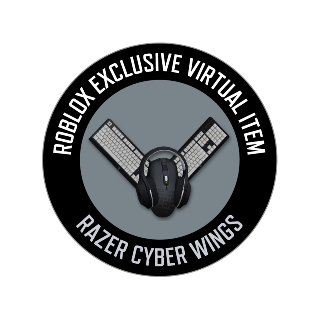 Razer x ROBLOX - - Assets VirtualItems BlackWidowV3RobloxEdition RazerCyberWingswithDescription