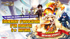 Summoners War : un événement SWC2026 pour un 5★ gratuit